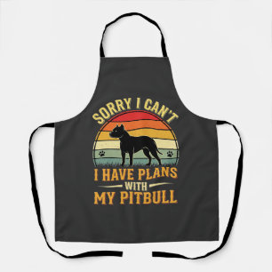 Pitbull plant Vintage-Sonnenuntergang-Hundefreund Schürze