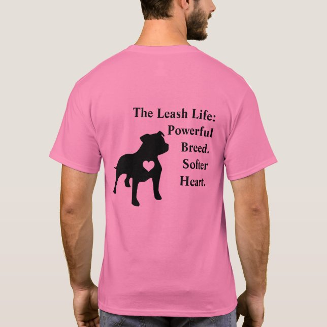 Pitbull: Powerful  Breed. Softer Heart.  T-Shirt (Rückseite)