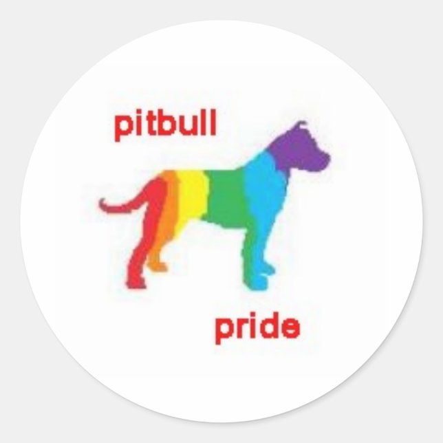 PITBULL PRIDE3 RUNDER AUFKLEBER (Vorderseite)