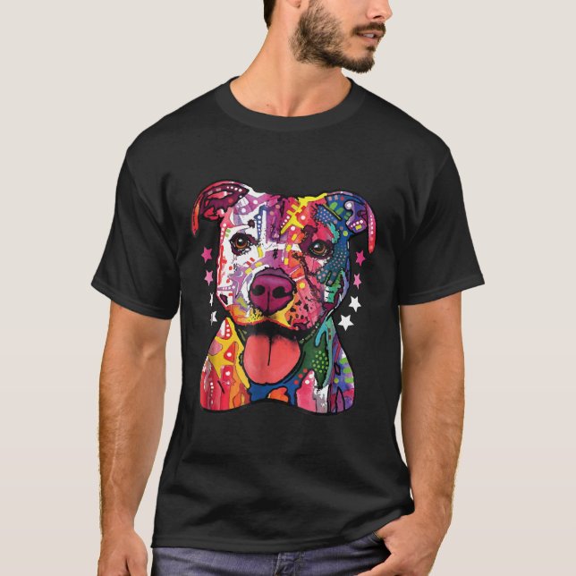 Pitbull Rainbow Pitbull für Hunde T-Shirt (Vorderseite)