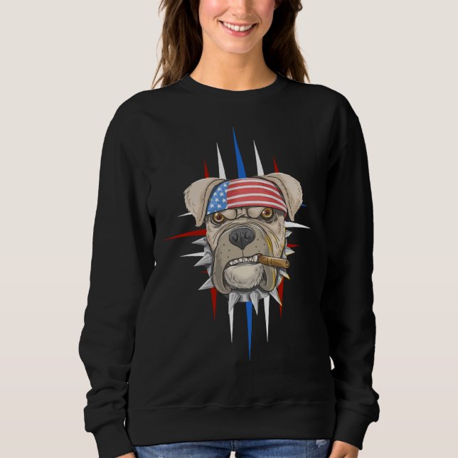 Pitbull-Rauchwagen Sweatshirt (Vorderseite)