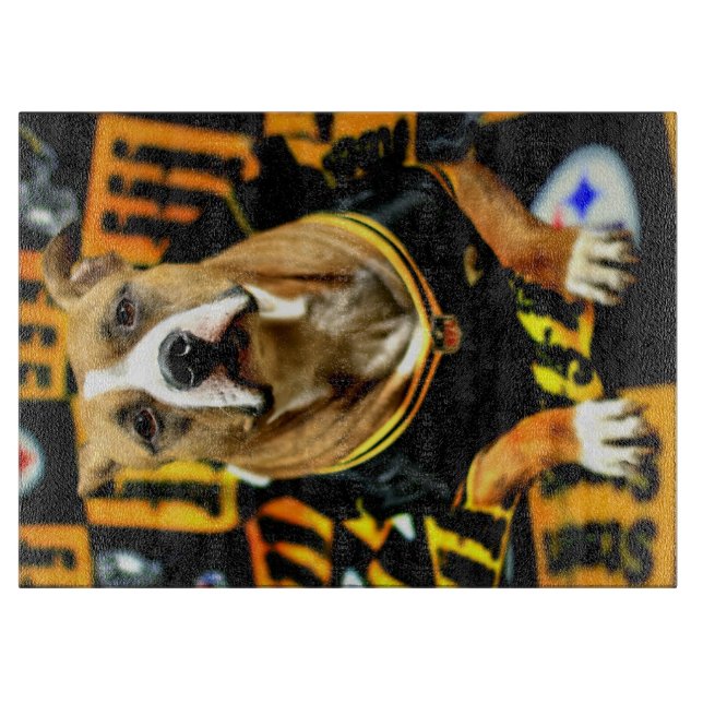 Pitbull Rescue Dog Fanatic Schneidebrett (Vorderseite)