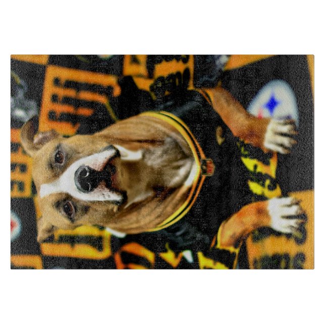 Pitbull Rescue Dog Fanatic Schneidebrett (Vorderseite)