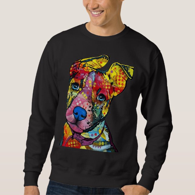 Pitbull S Colorful Pit Bulls 370 Sweatshirt (Vorderseite)