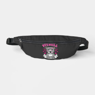 Pitbull-Schwester-Hundefreund-Vektordesign Bauchtasche