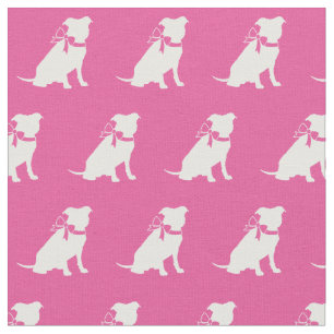 Pitbull Silhouette Pit Bull Pit Pink Pink Stoff