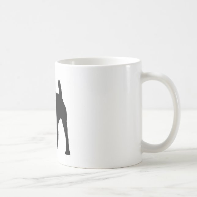 Pitbull Silhouette Tasse (Rechts)