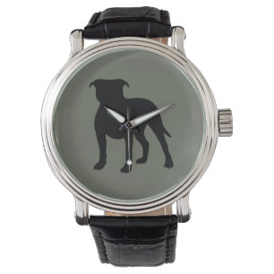 Pitbull Silhouette-Uhr Armbanduhr