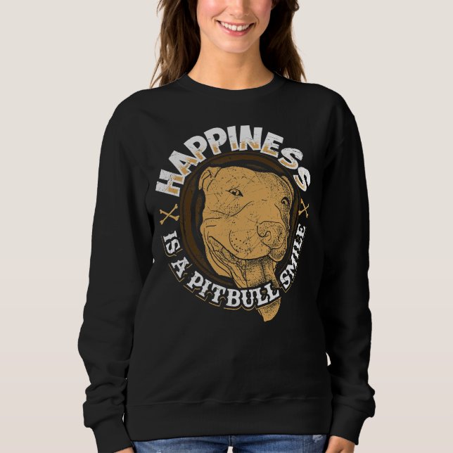 Pitbull Smile Dog Sweatshirt (Vorderseite)