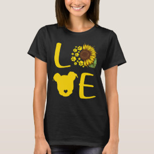 Pitbull Sonnenblumenpaw Liebe 375 T-Shirt