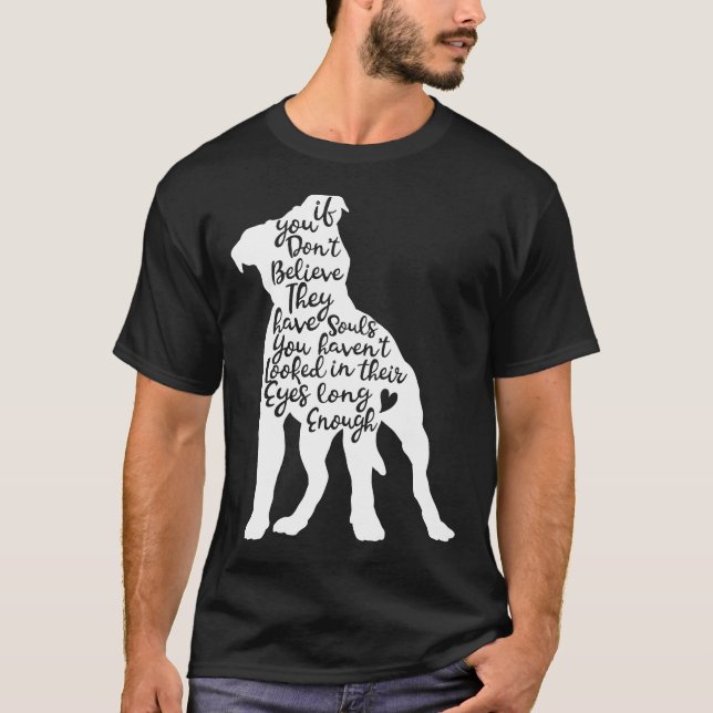 Pitbull Souls Rescue Hunde Rasse Pit Bull Liebe Ni T-Shirt (Vorderseite)