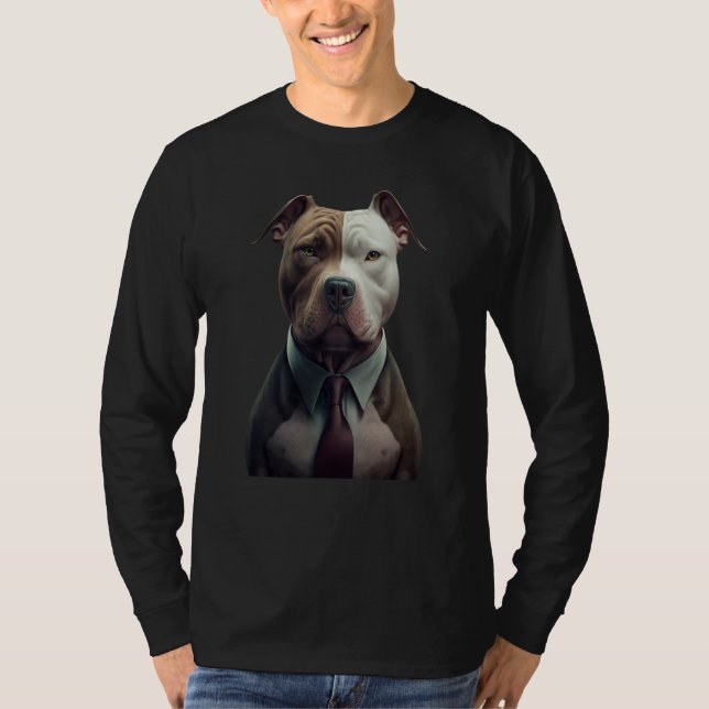 Pitbull Surrealism Style of Pitbull T-Shirt (Vorderseite)