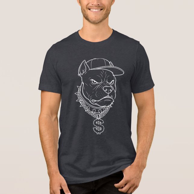 Pitbull T-Shirt Tri-Blend Shirt (Vorderseite)