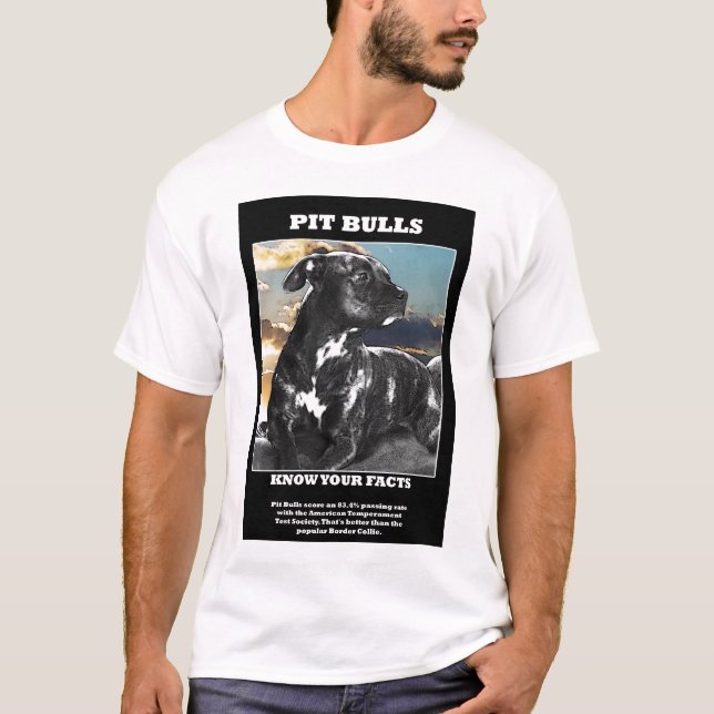 Pitbull-Tatsachen T-Shirt (Vorderseite)