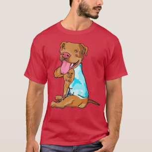 Pitbull-Tattoo, Hund ist Liebe Pitbull-Lächeln, Pi T-Shirt