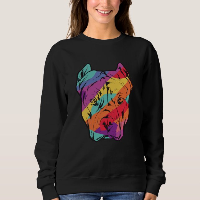 Pitbull Terrier Dog Sweatshirt (Vorderseite)
