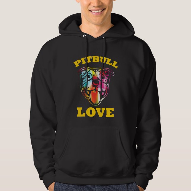 Pitbull Terrier Liebe - Niedlicher Hund bunt Tier Hoodie (Vorderseite)