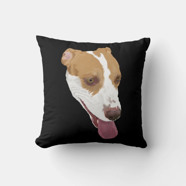 Pitbull Terrier Mischung Kissen (Vorderseite)