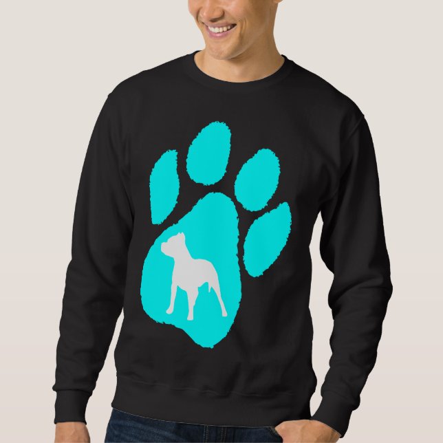 Pitbull Terrier Paw Sweatshirt (Vorderseite)