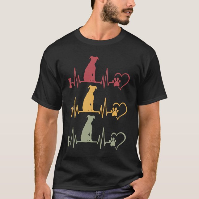 Pitbull Terrier Vintage  2 T-Shirt (Vorderseite)