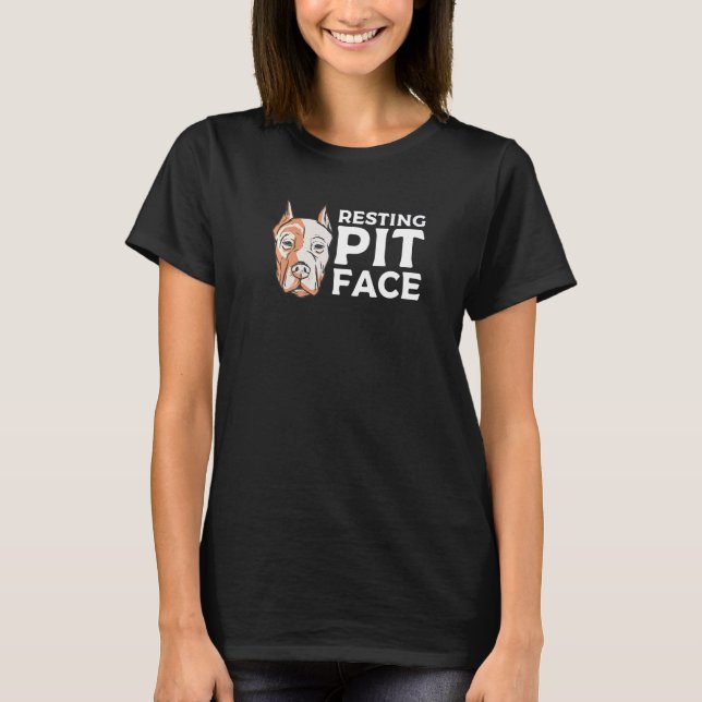 Pitbull-Tierhund mit Rückenlehne T-Shirt (Vorderseite)