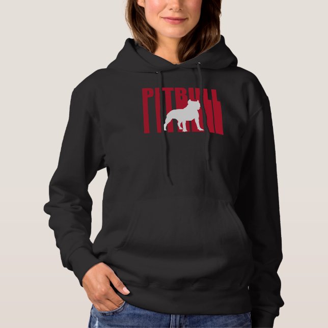 Pitbull Typograph Hoodie (Vorderseite)