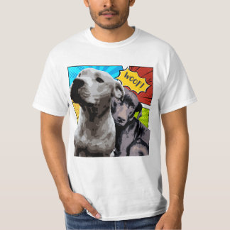 Pitbull und Staffy Originalkunst meiner zwei Hunde T-Shirt