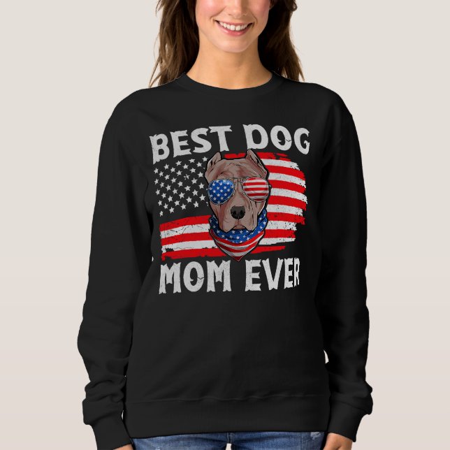 Pitbull Usa Patriotic Dog Us Sweatshirt (Vorderseite)