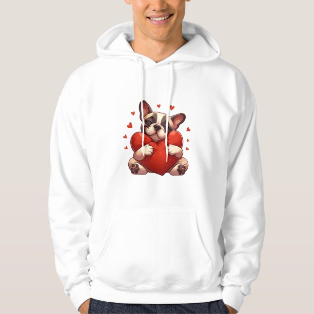 Pitbull Valentinstag Geschenke Hoodie (Vorderseite)