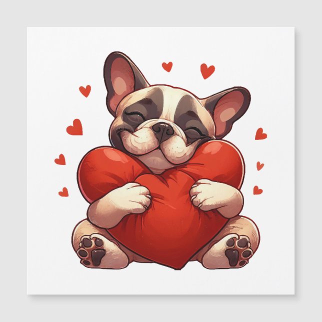 Pitbull Valentinstag Geschenke Magnetkarte (Vorderseite)