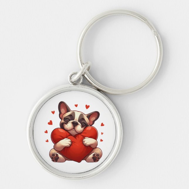 Pitbull Valentinstag Geschenke Schlüsselanhänger (Vorne)