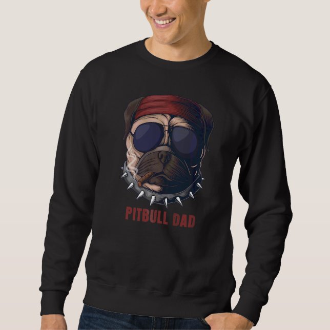 Pitbull Vater American Pit Bull Dog US Flag 4. J Sweatshirt (Vorderseite)
