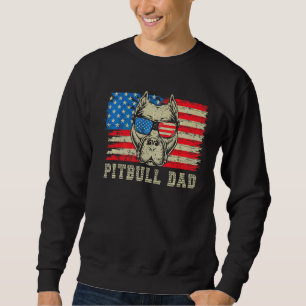 Pitbull Vater American Pit Bull Dog US Flag 4. J Sweatshirt