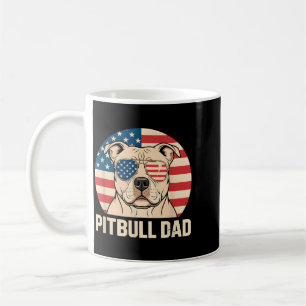 Pitbull-Vater Amerikanische Flagge Patriotischer H Kaffeetasse