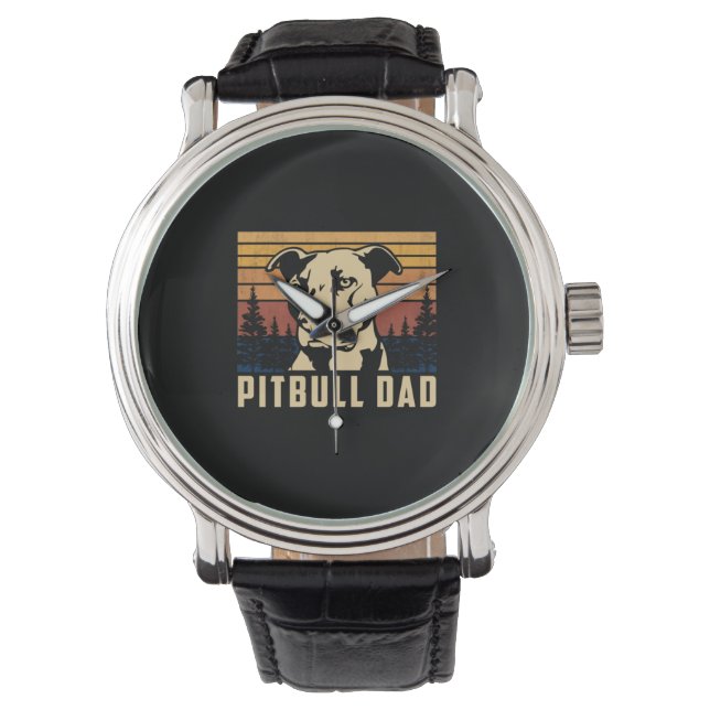 Pitbull-Vater des Vaters Armbanduhr (Vorderseite)