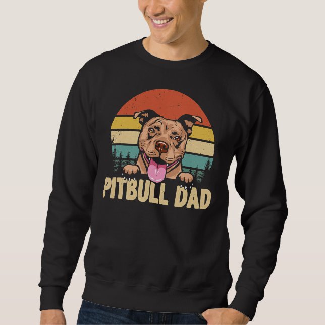 Pitbull Vater Dog Vathers Day Sweatshirt (Vorderseite)