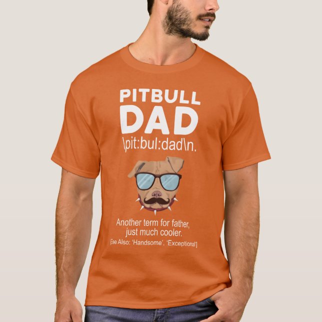 Pitbull-Vater-Freunde T-Shirt (Vorderseite)