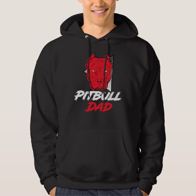 Pitbull Vater Funny Pitbull Hoodie (Vorderseite)