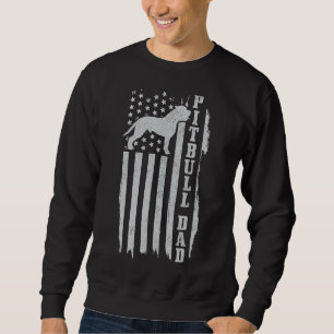Pitbull Vater Mens Proud American Pit Bull Dog Fun Sweatshirt