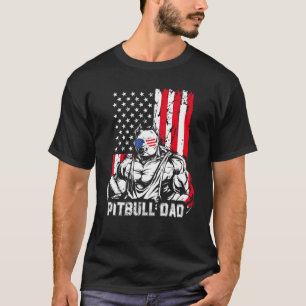 Pitbull-Vater Muskel Haustier Hund Amerikanische F T-Shirt