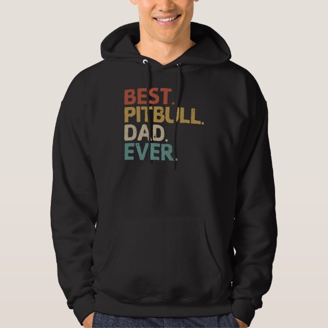 Pitbull Vater Pit Bull Owner Idee Hoodie (Vorderseite)