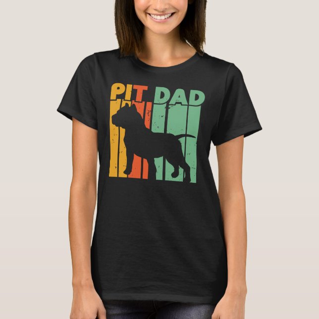 Pitbull Vater Pitbull Pittie Pitty Pitbull Vater P T-Shirt (Vorderseite)