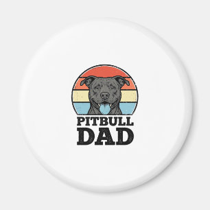 Pitbull-Vater Vintage-Hundefreund-Shirt-Design (2) Magnet