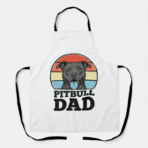 Pitbull-Vater Vintage-Hundefreund-Shirt-Design (2) Schürze