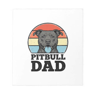 Pitbull-Vater Vintage-Hundeliebhaber-Shirt-Design  Notizblock