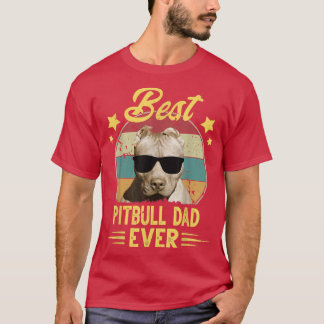 Pitbull-Vater Vintage-Sonnenbrille Lustiger Pitbul T-Shirt