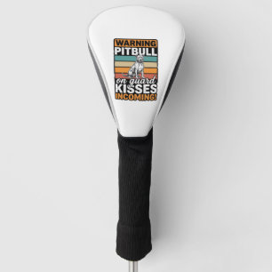 Pitbull-Warnung Küsse Eingehend Vintage-Hundedesig Golf Headcover