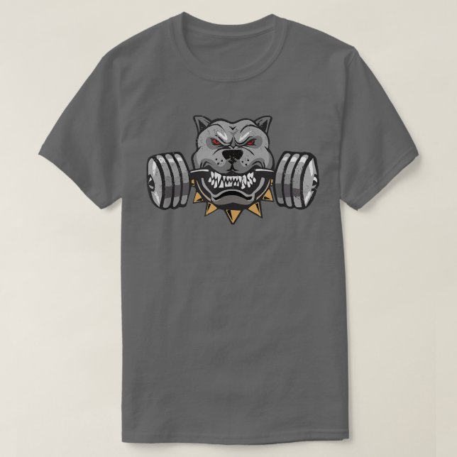 Pitbull Weightlift, Mens Pitbull Lover, Hund Vater T-Shirt (Design vorne)