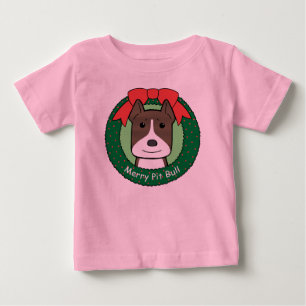 Pitbull Weihnachten Baby T-shirt