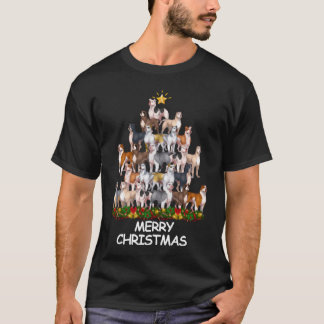 Pitbull Weihnachtsbaum Frohe Weihnachten Freund T-Shirt